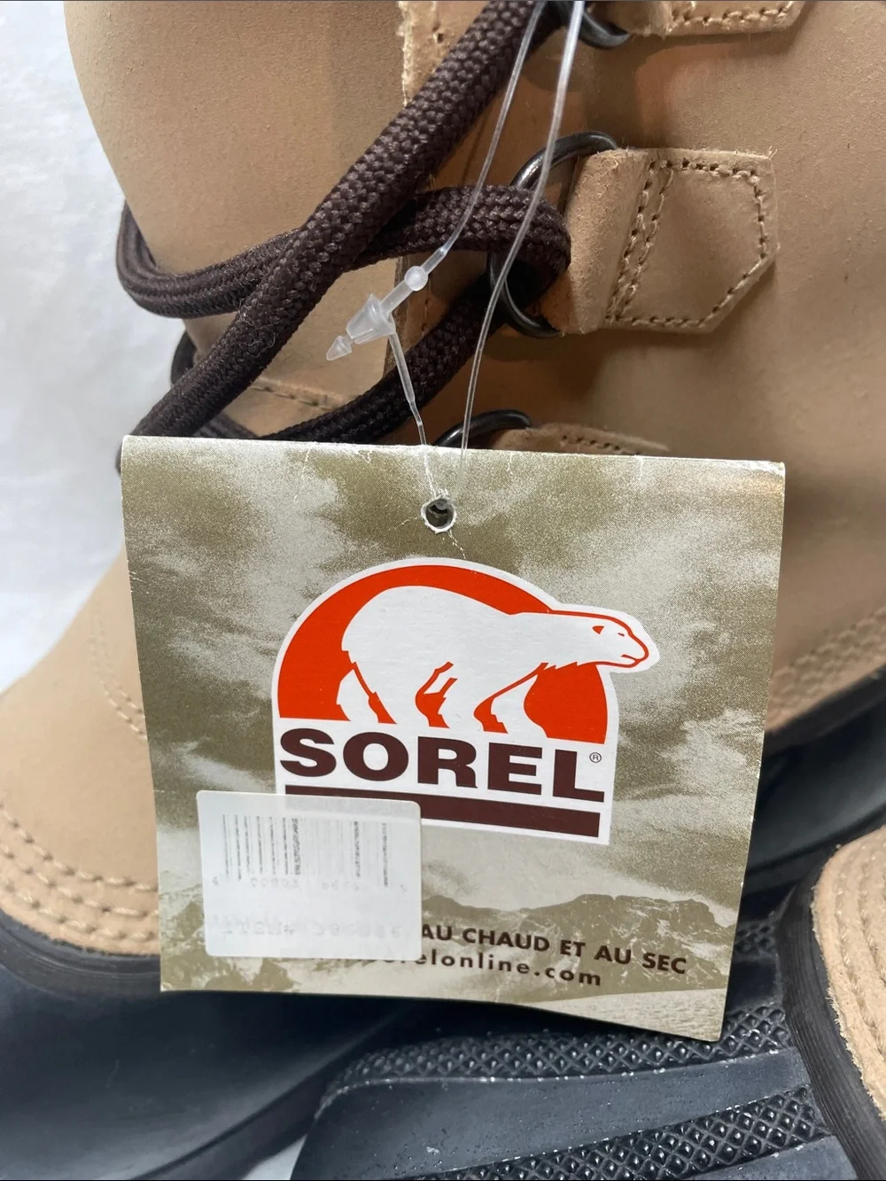 Sorel Tan and Black Rubber Bottom Men's Rain & Snow Boots NWT size 9